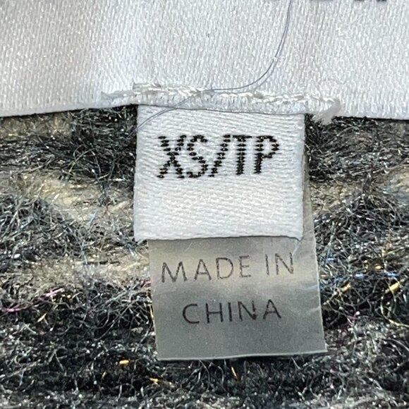 Anthropologie JOHN + JENN WES FAIR ISLE Black Gray & Cream Off-Shoulder Sweater - Picture 10 of 12